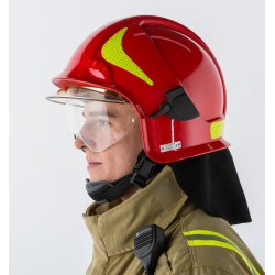 Casca pompieri tip B cu viziera si ochelari de protectie EN443 conform OMAI51